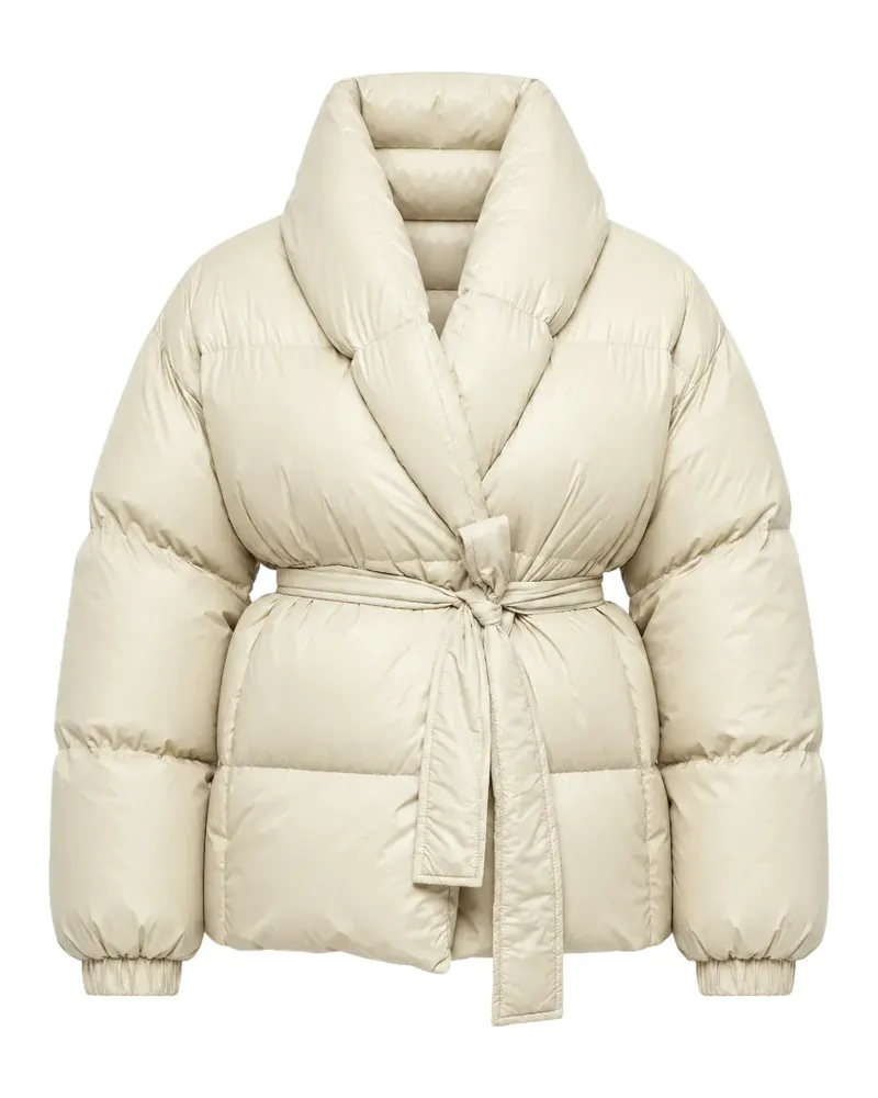 Bacon Dada wrap-design puffer jacket - Nude Nude
