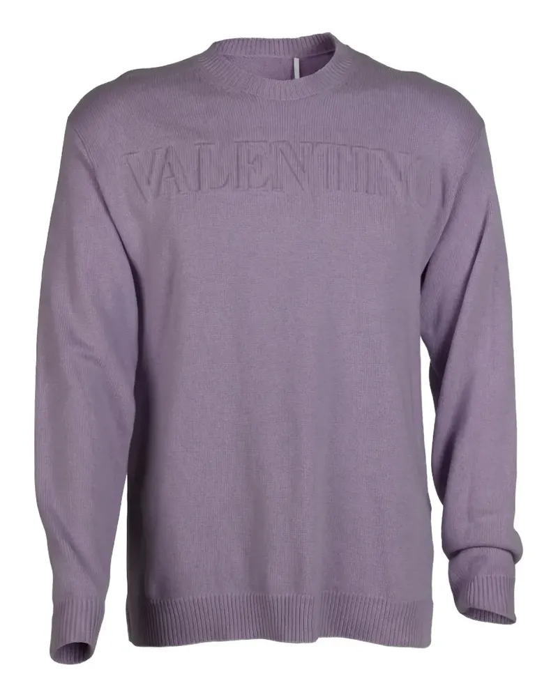 Valentino Garavani logo-lettering sweater - Violett Violett