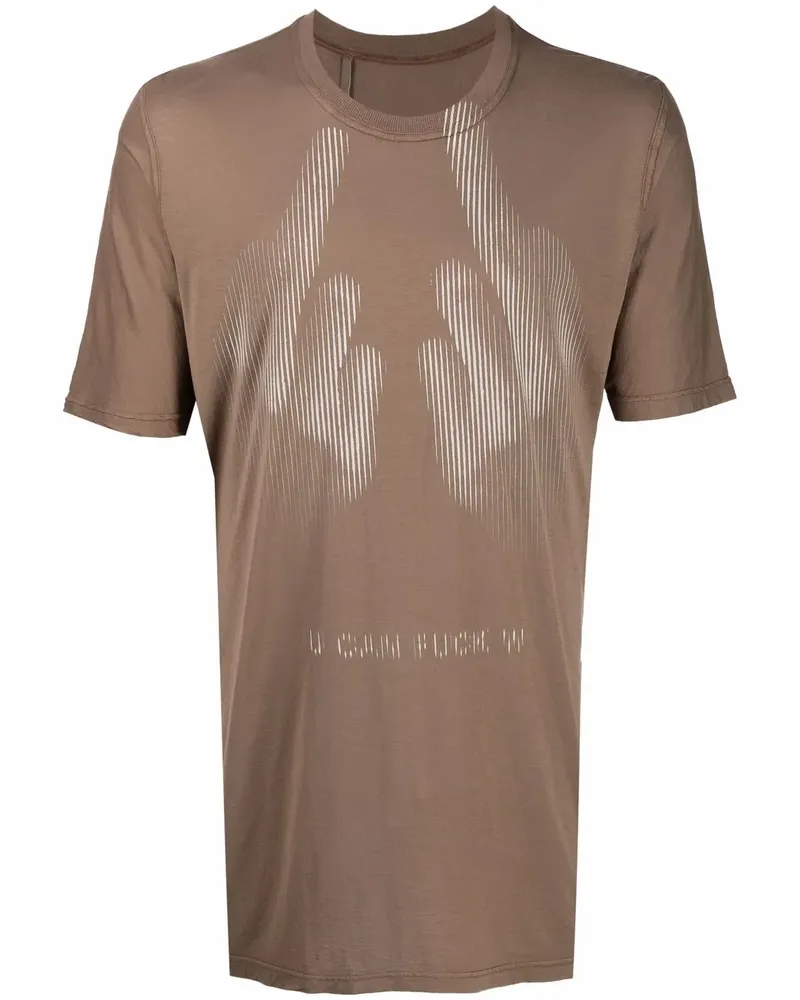 Boris Bidjan Saberi T-Shirt mit grafischem Print - Braun Braun