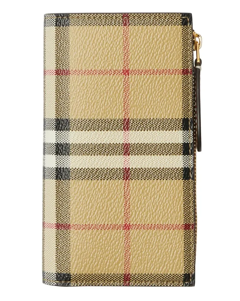 Burberry Portemonnaie mit Karomuster - Nude Nude