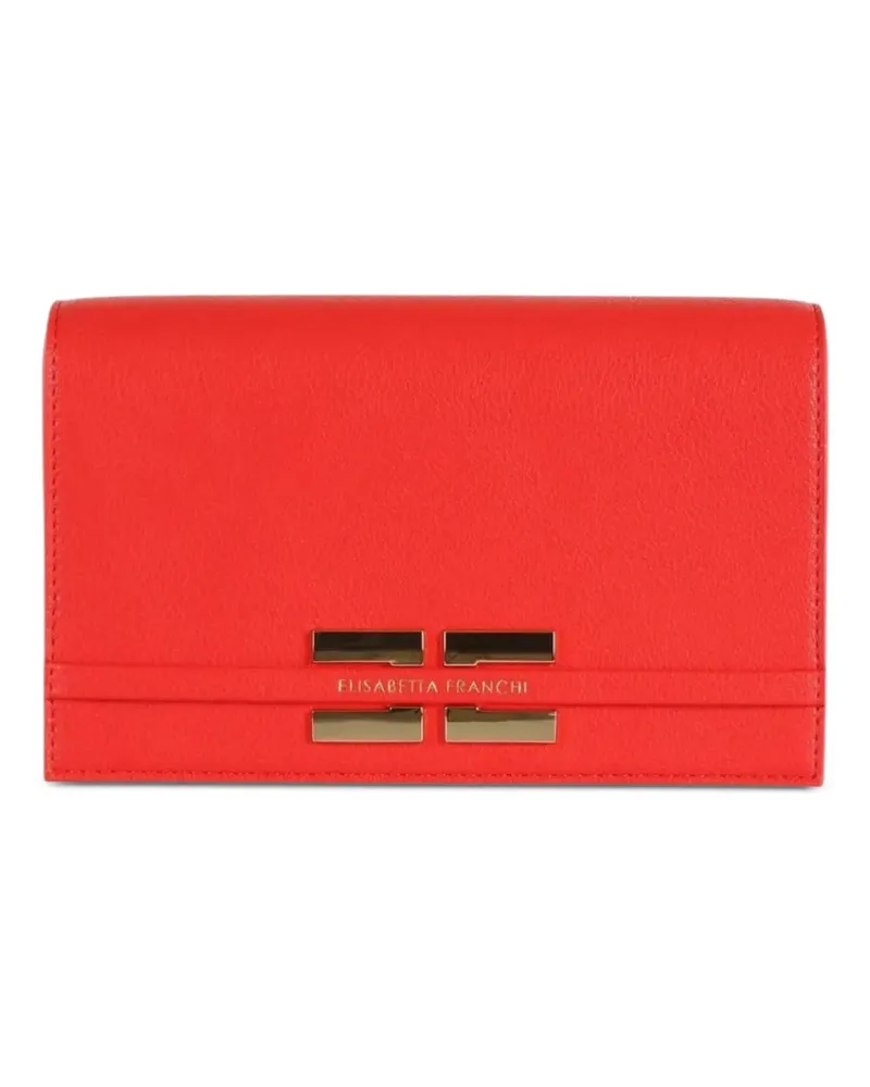 Elisabetta Franchi Umhängetasche mit Logo-Schild - Rot Rot