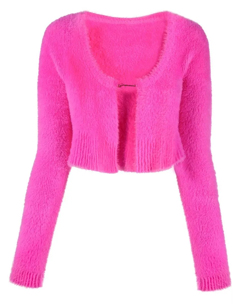 Jacquemus La Maille Cropped-Cardigan - Rosa Rosa