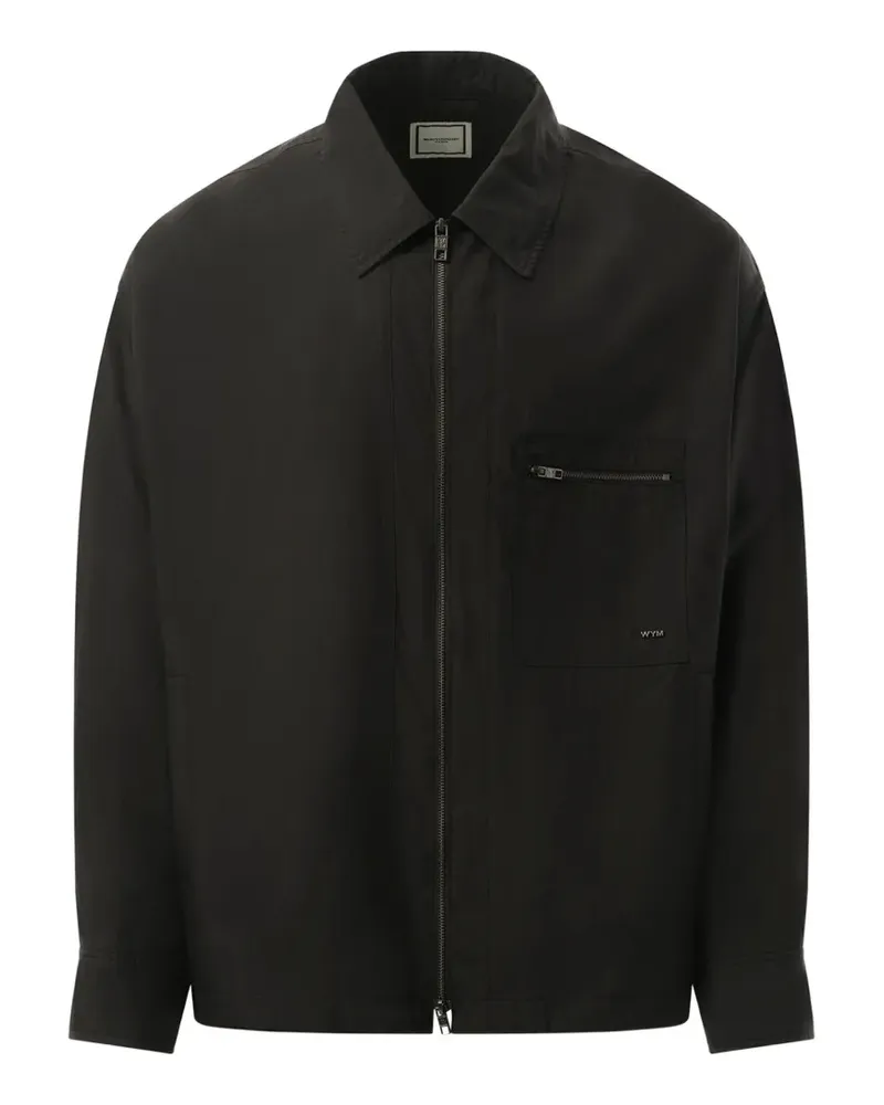 Wooyoungmi zip-up chest-pocket shirt - Schwarz Schwarz