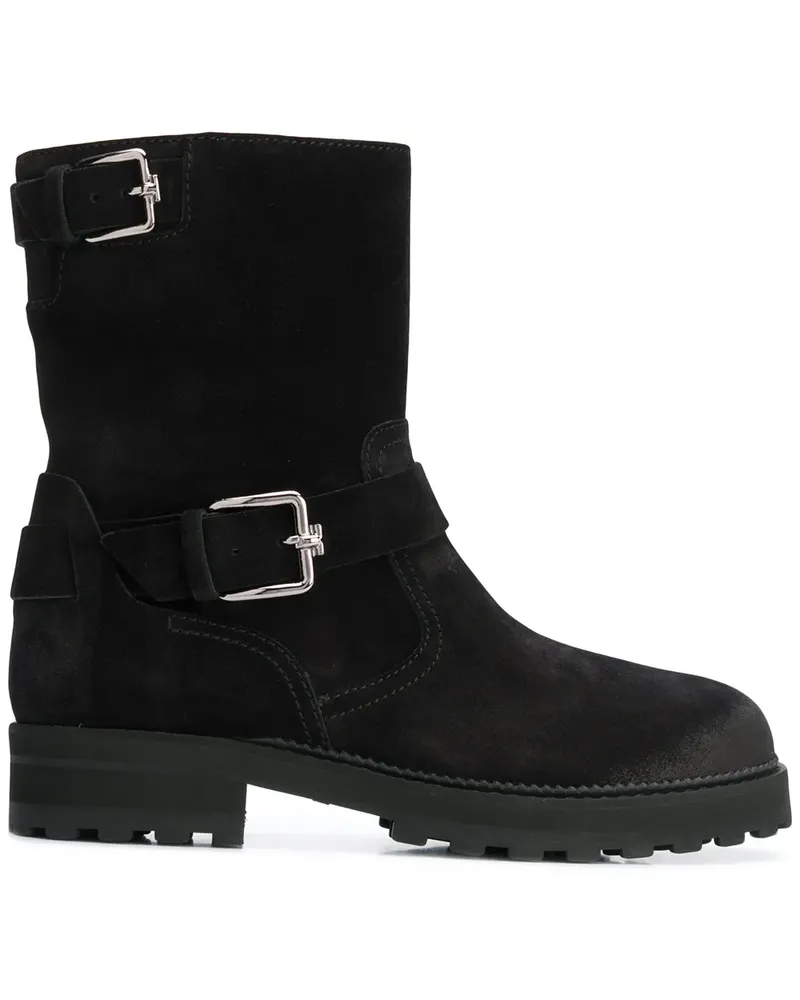 TOD'S Stiefeletten mit Schnallen - Schwarz Schwarz