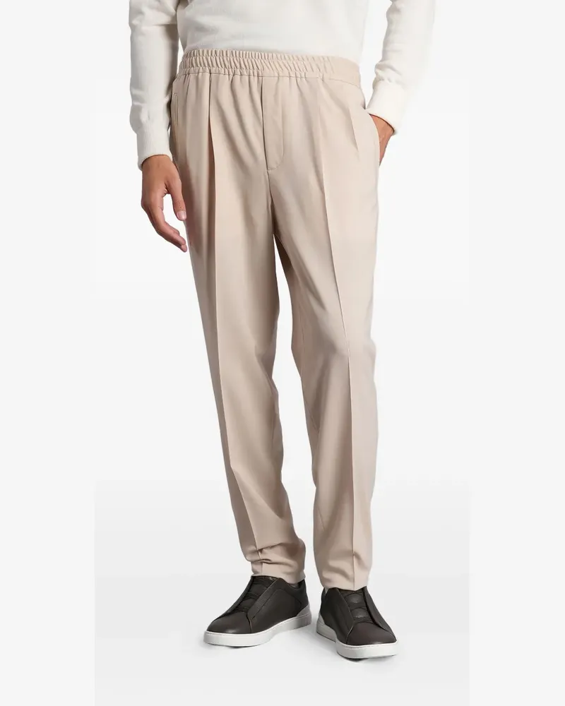 Ermenegildo Zegna pleated-front trousers - Nude Nude