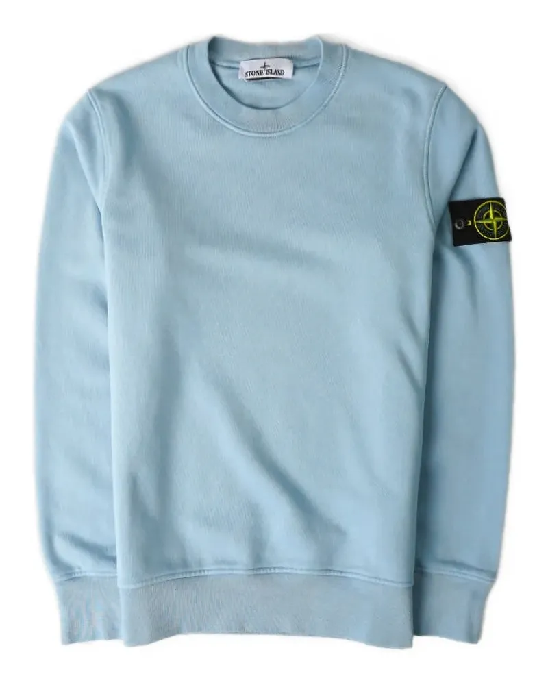 Stone Island Sweatshirt mit Logo-Patch - Blau Blau