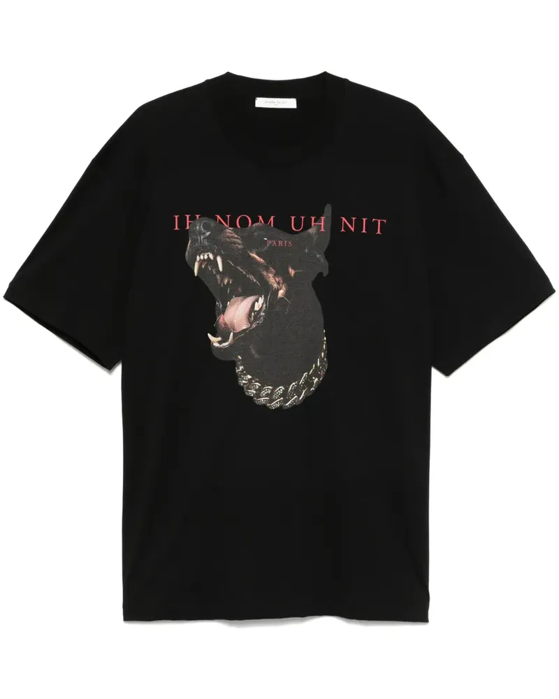 IH NOM UH NIT T-Shirt mit Hunde-Print - Schwarz Schwarz