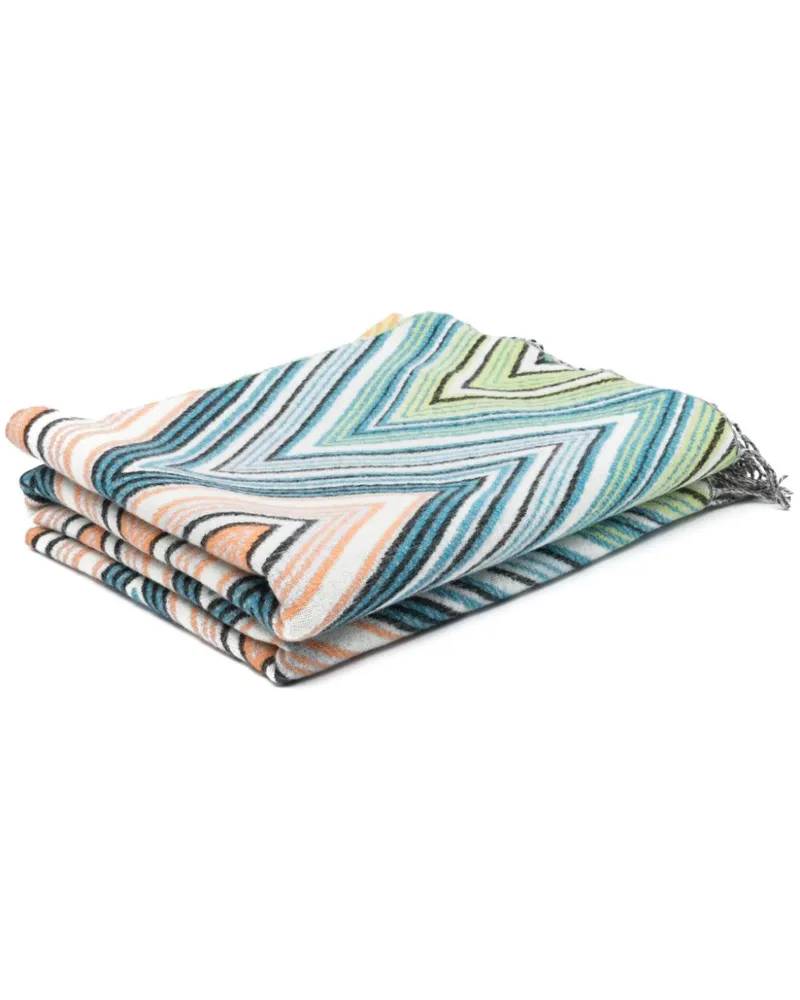 Missoni Home Decke mit Zickzackmuster (190cm x 130cm Grün