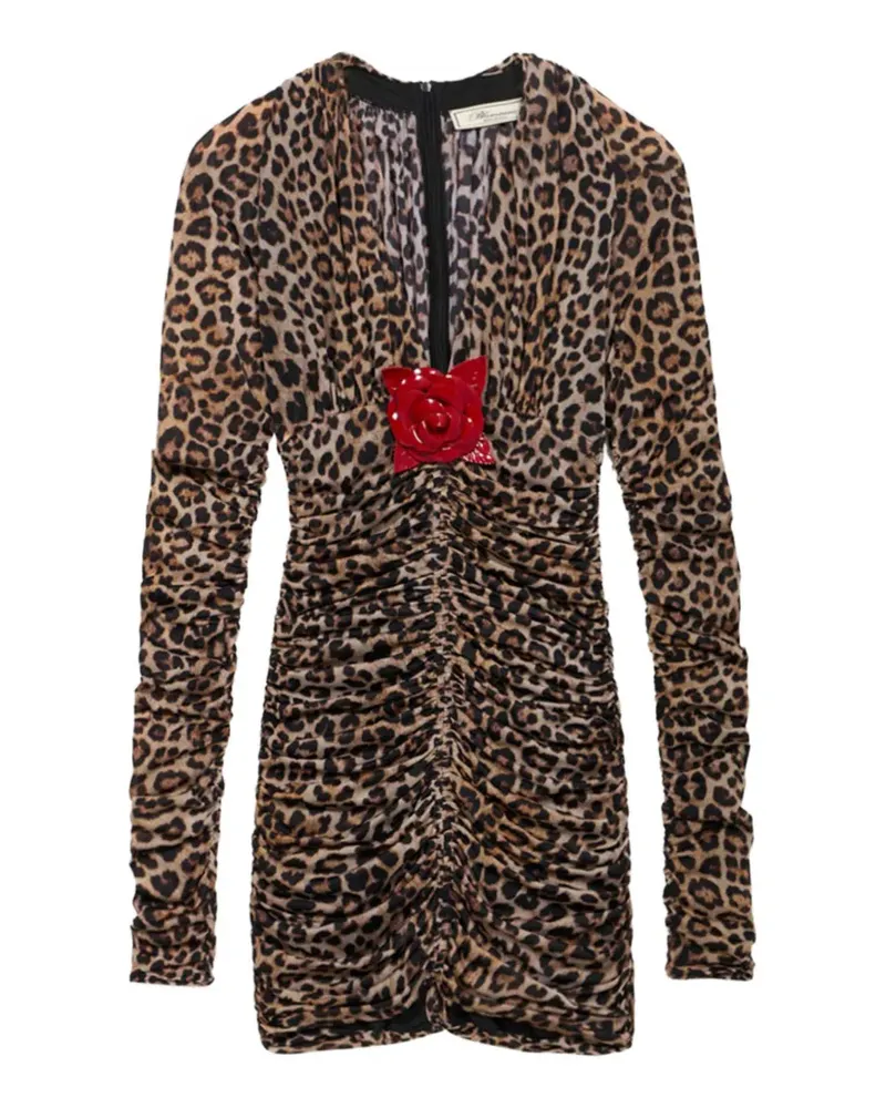 Blumarine Kleid mit Leopardenprint - Braun Braun