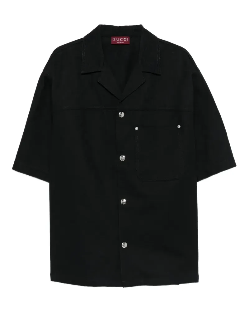 Gucci Hemd mit kurzen Ärmeln - Schwarz Schwarz