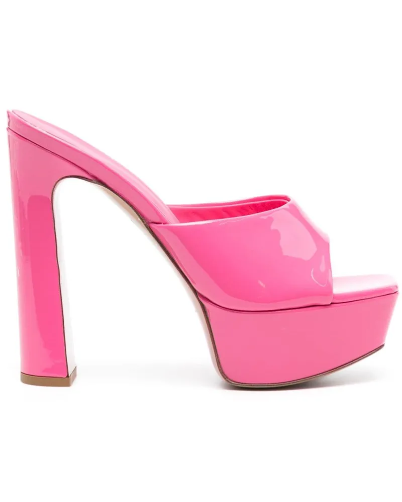 Le Silla Resort Mules aus Lackleder 140mm - Rosa Rosa