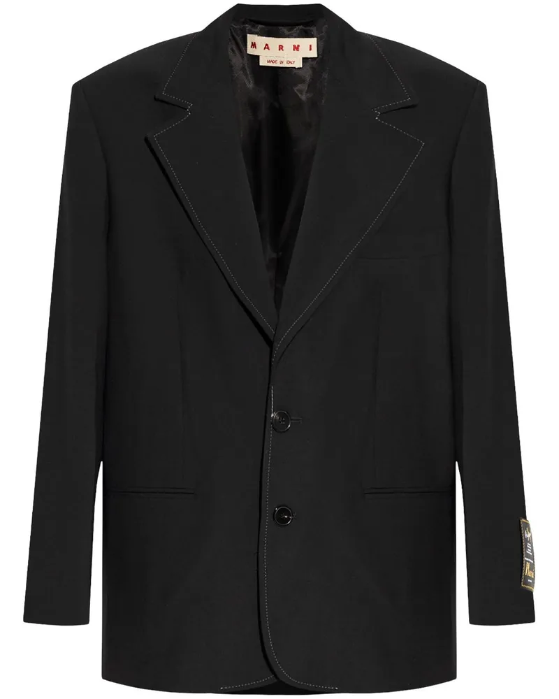 Marni Einreihiger Blazer - Schwarz Schwarz