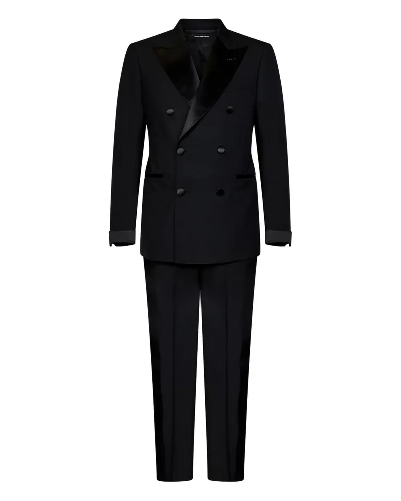 Tom Ford Doppelreihiger Anzug - Schwarz Schwarz