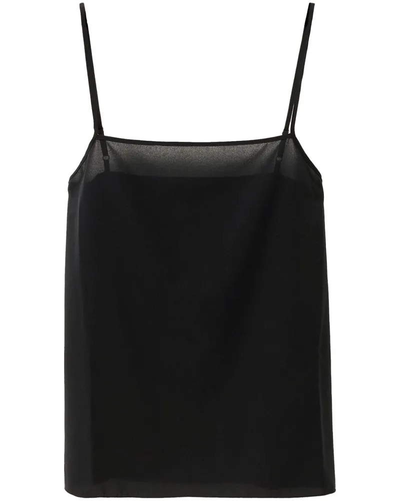 Fabiana Filippi Georgette-Top - Schwarz Schwarz