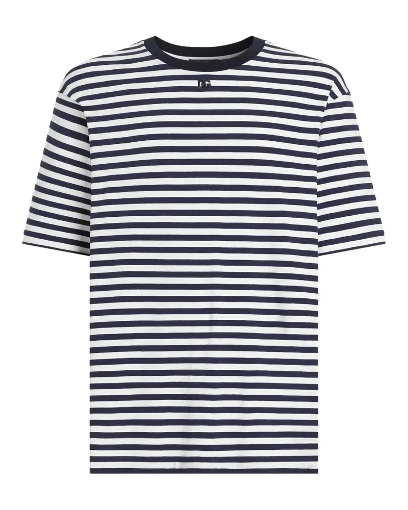 Dolce & Gabbana Gestreiftes T-Shirt - Blau Blau