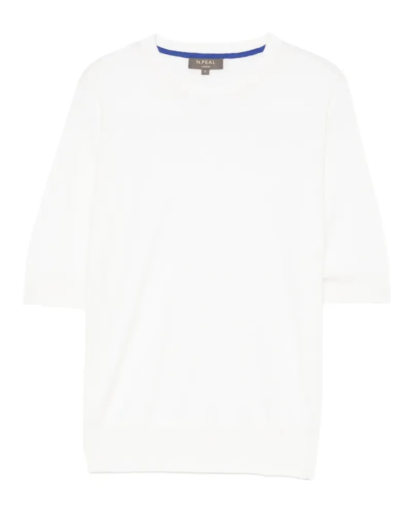 N.Peal T-Shirt mit rundem Ausschnitt - Weiß Weiß