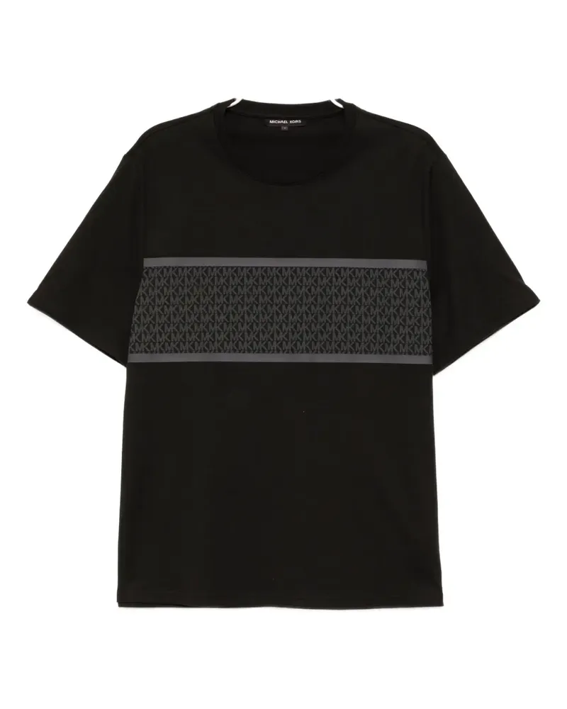 Michael Kors Gestreiftes T-Shirt - Schwarz Schwarz