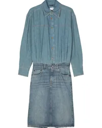 Haikure Joelle Midikleid aus Denim Blau