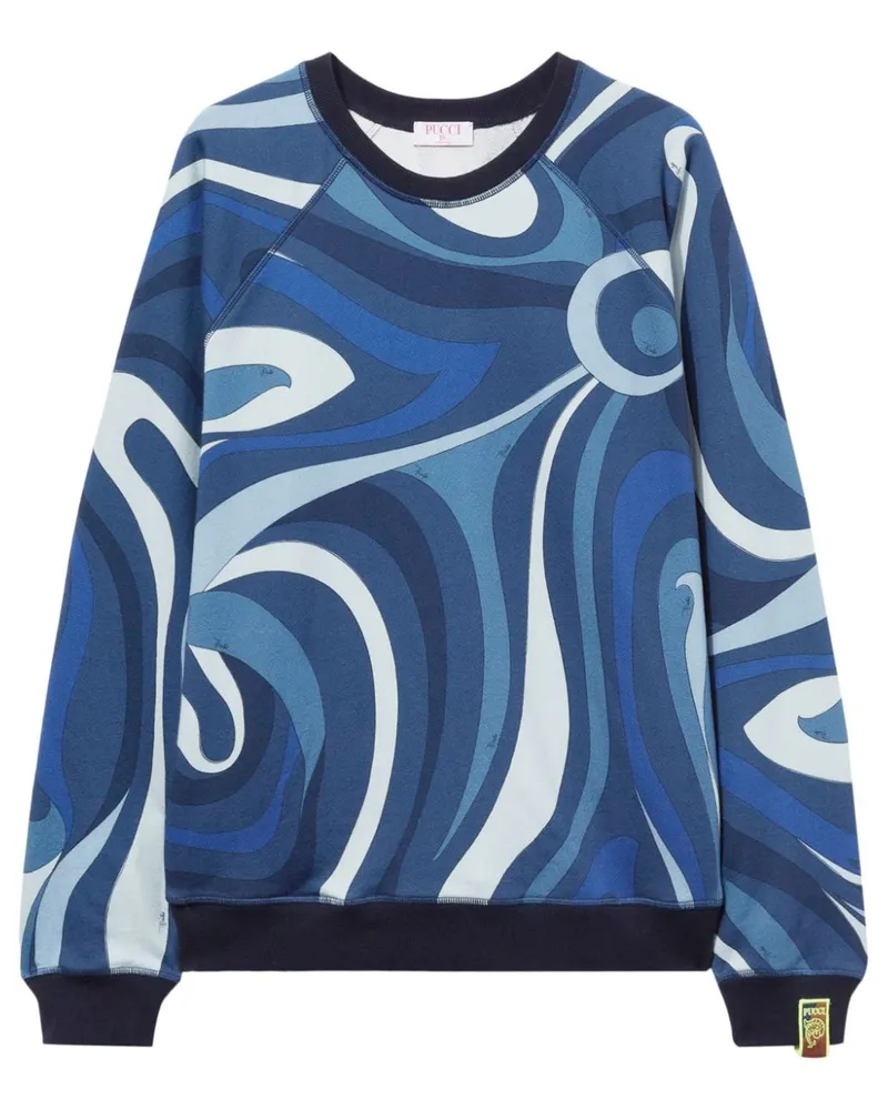 Emilio Pucci Sweatshirt mit Marmo-Print - Blau Blau