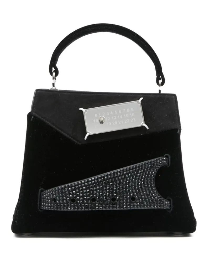 Maison Margiela Kleine Snatched Handtasche aus Wildleder - Schwarz Schwarz
