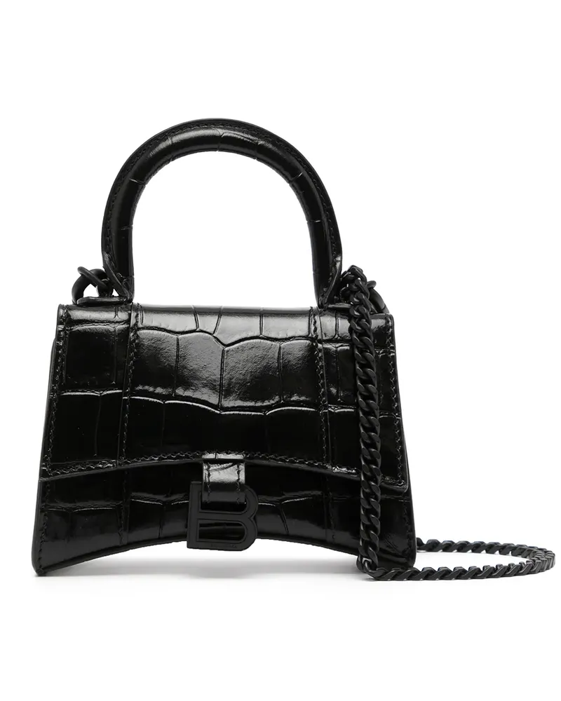 Balenciaga Hourglass Handtasche - Schwarz Schwarz