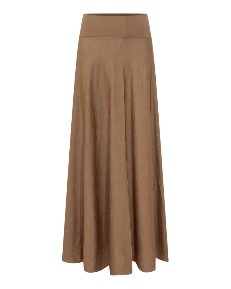 Malo knitted flared long skirt - Braun Braun