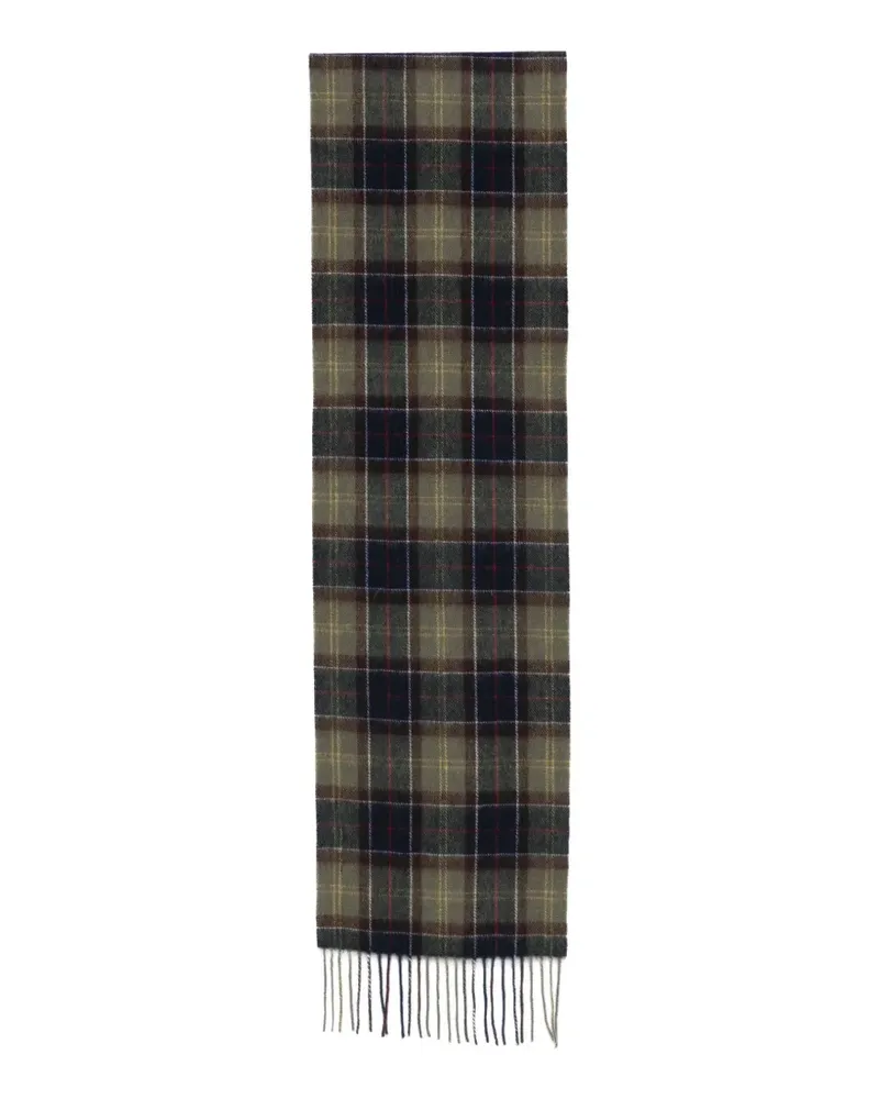 Barbour Set aus Schals mit Schottenkaro und Fransen - Grün Grün