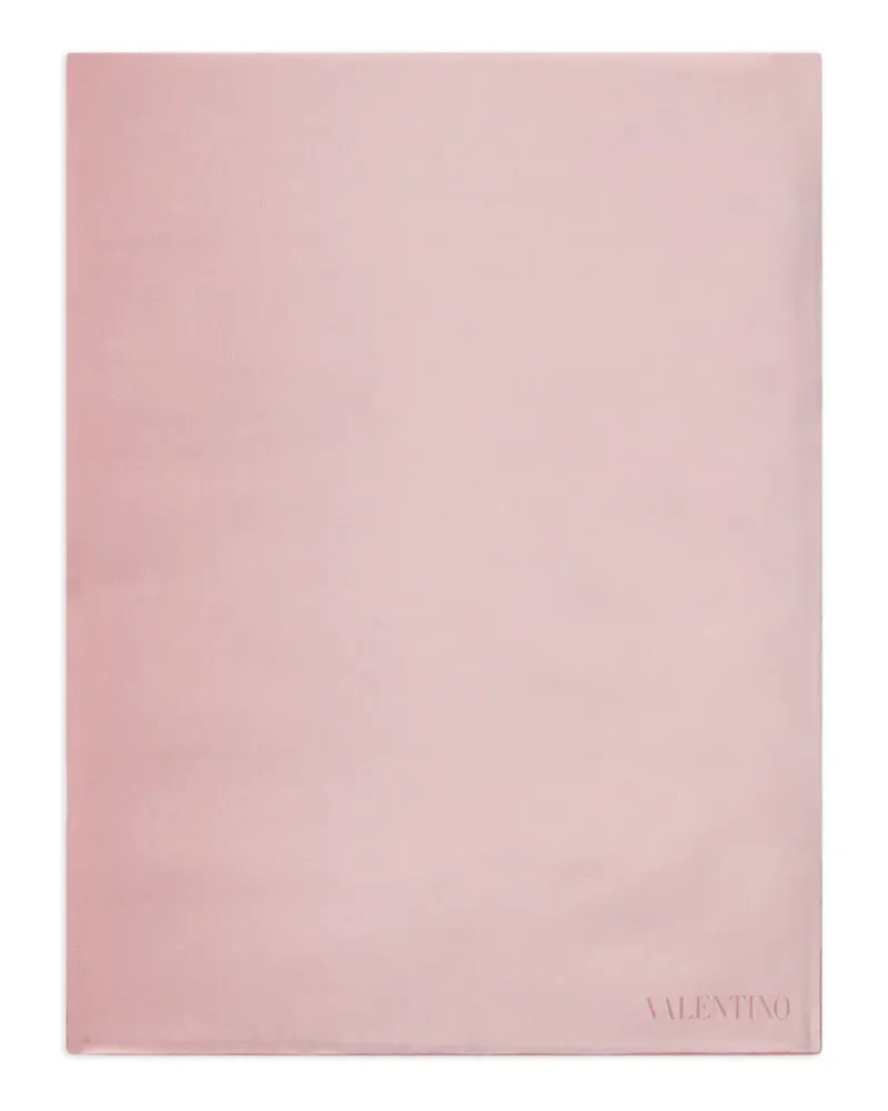 Valentino Garavani logo-detail silk scarf - Rosa Rosa