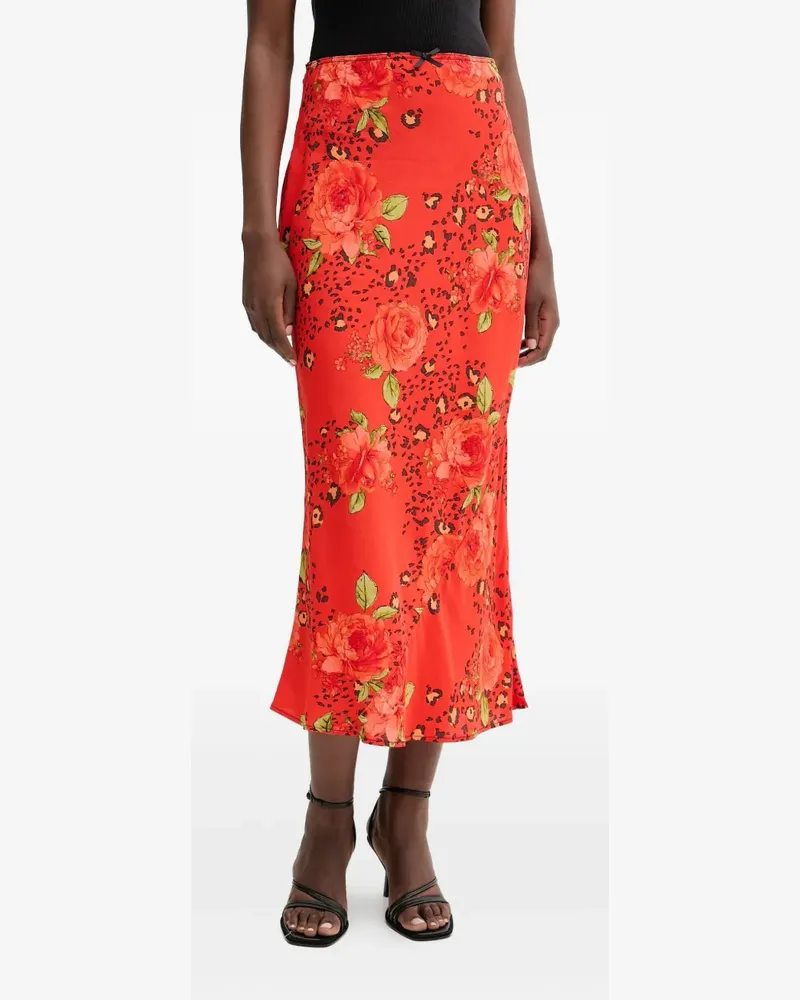Never Fully Dressed floral-print midi skirt - Rot Rot