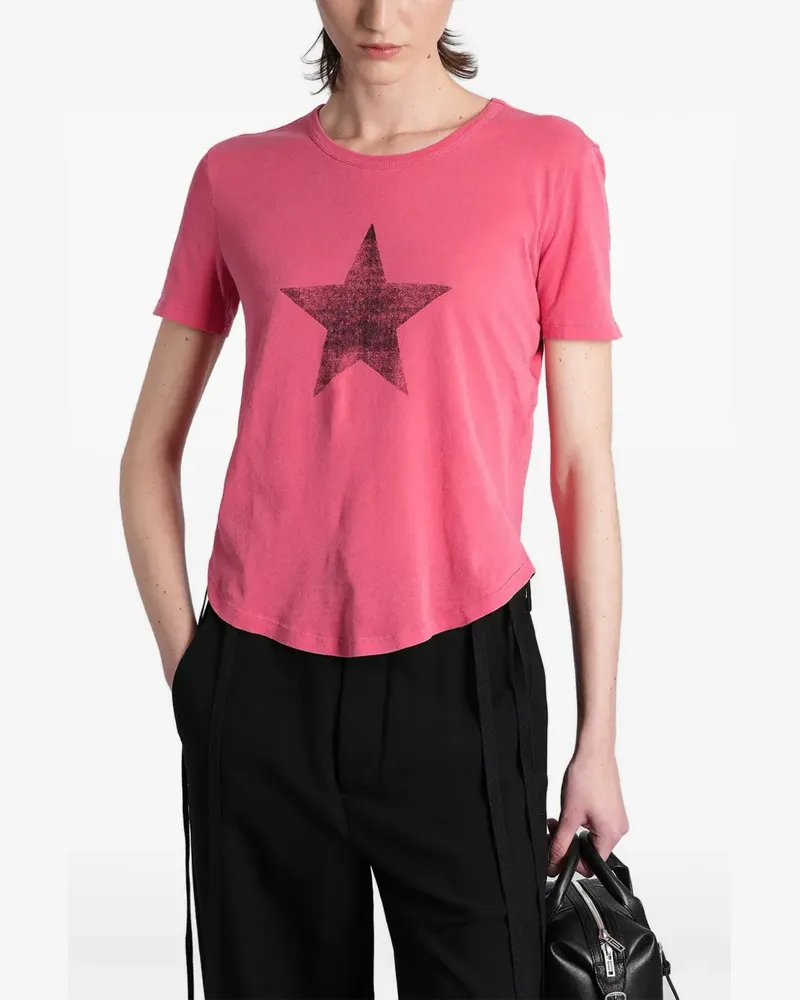 Ann Demeulemeester star-print T-shirt - Rosa Rosa