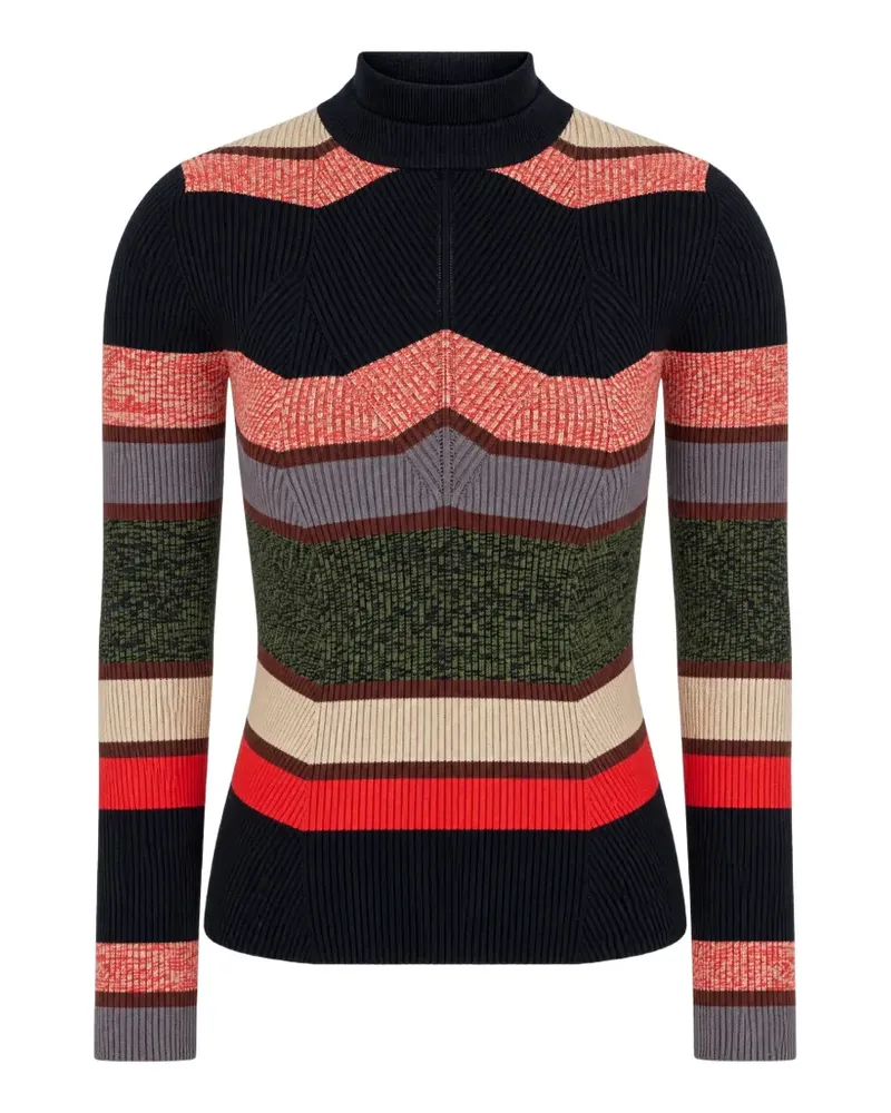 Iceberg Gerippter Strickpullover - Schwarz Schwarz