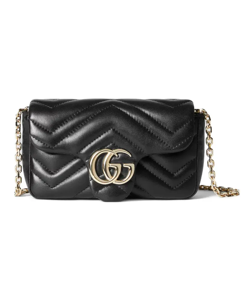 Gucci Mini GG Marmont Schultertasche - Schwarz Schwarz