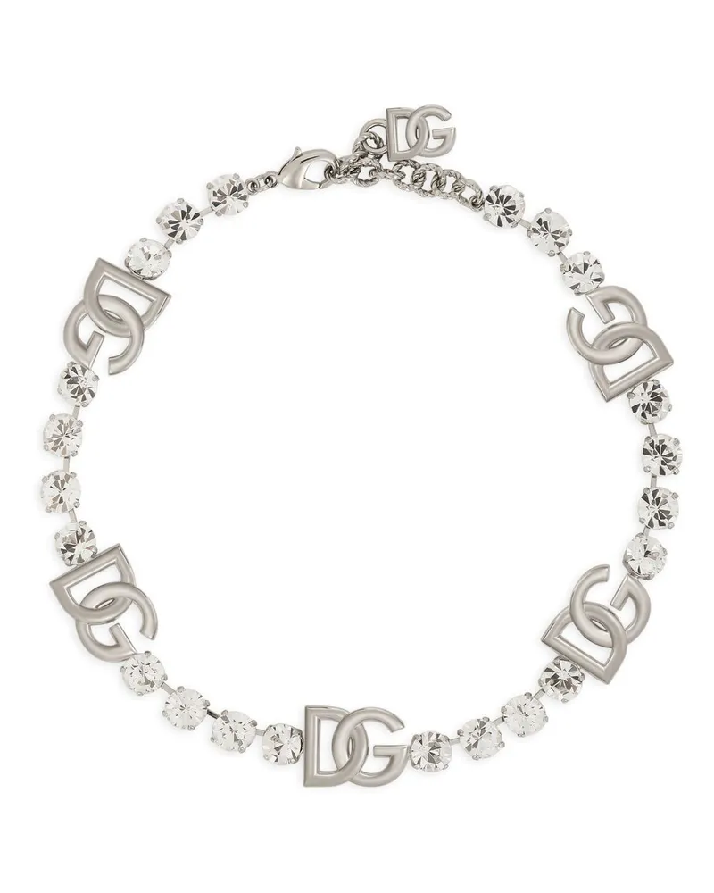 Dolce & Gabbana KIM DOLCE&GABBANA Halskette mit DG-Logo - Silber Silber