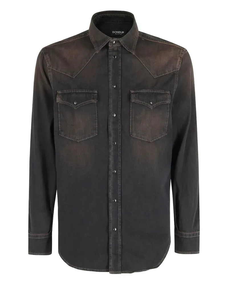 Dondup chest-pockets denim shirt - Schwarz Schwarz