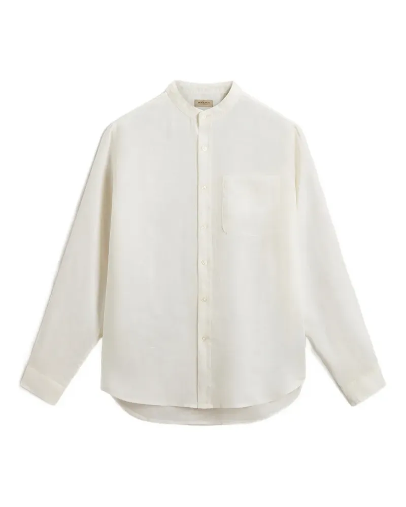 Woolrich garment-dyed linen shirt - Nude Nude