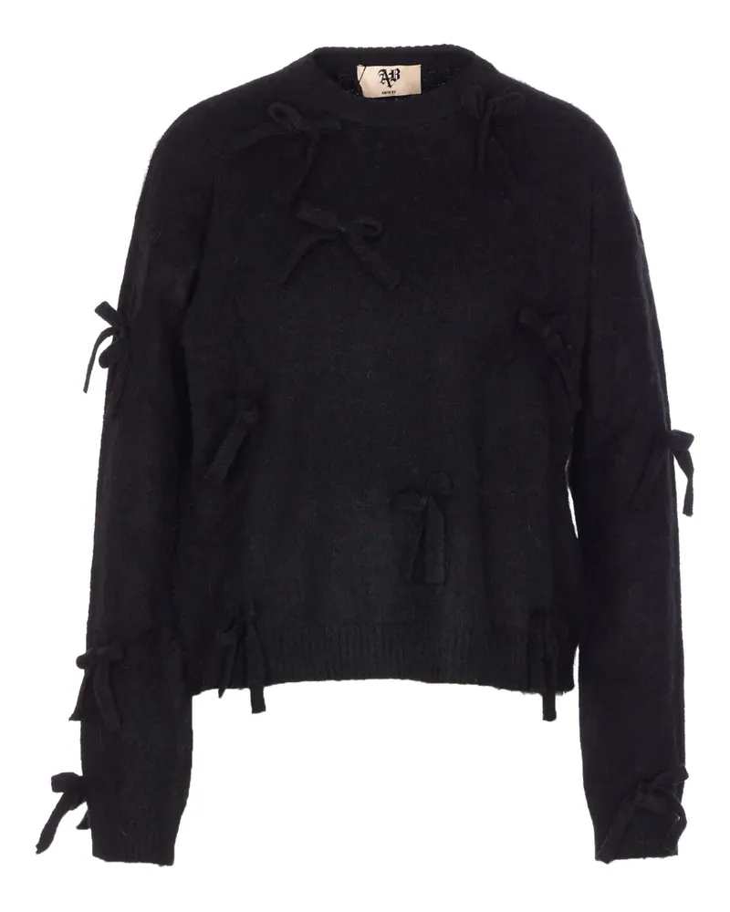 Aniye By bow-detail crew-neck sweater - Schwarz Schwarz