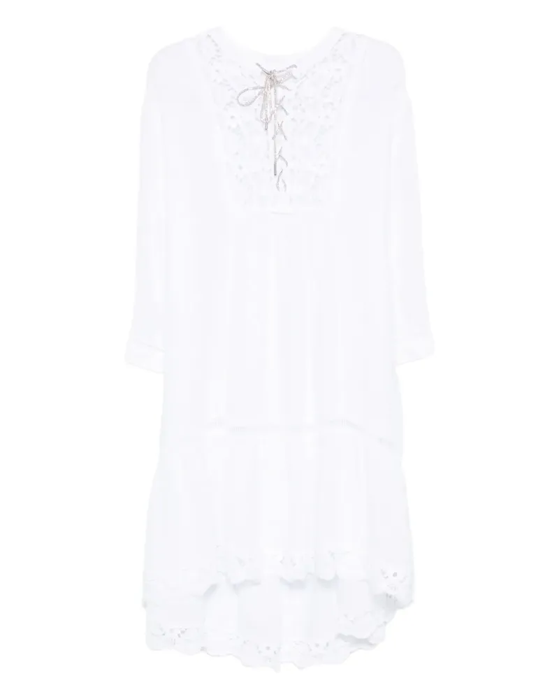 120% Lino Kleid aus Leinen - Weiß Weiß
