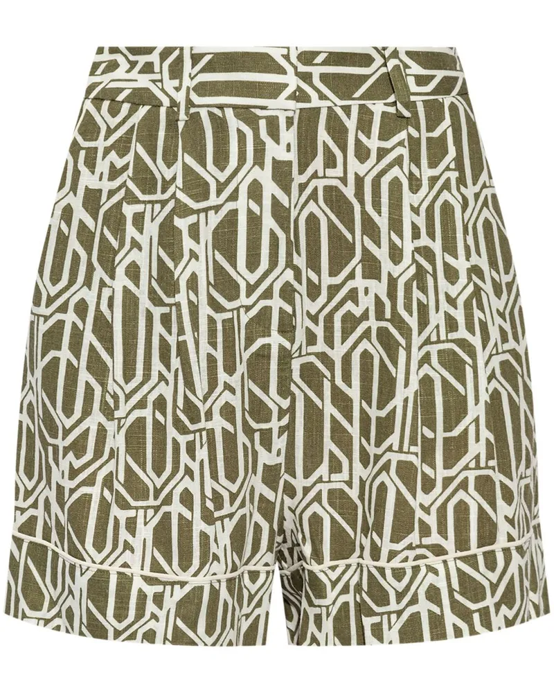 Diane von Furstenberg Shorts mit abstraktem Muster - Grün Grün