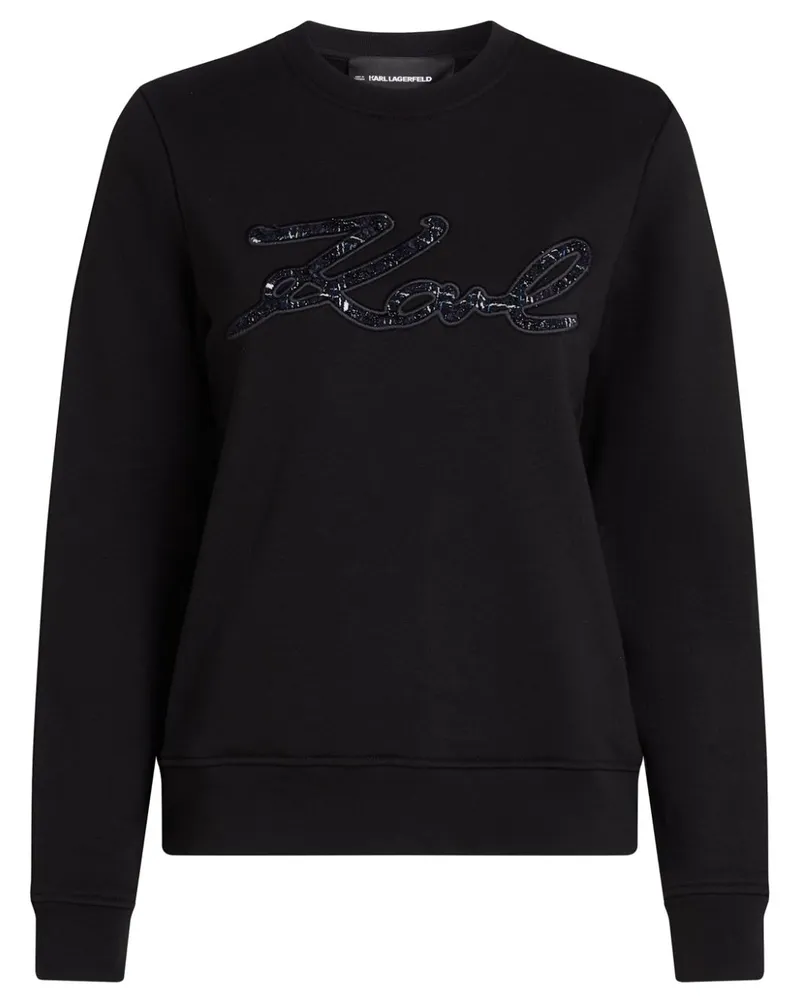 Karl Lagerfeld Sweatshirt mit Logo-Verzierung - Schwarz Schwarz