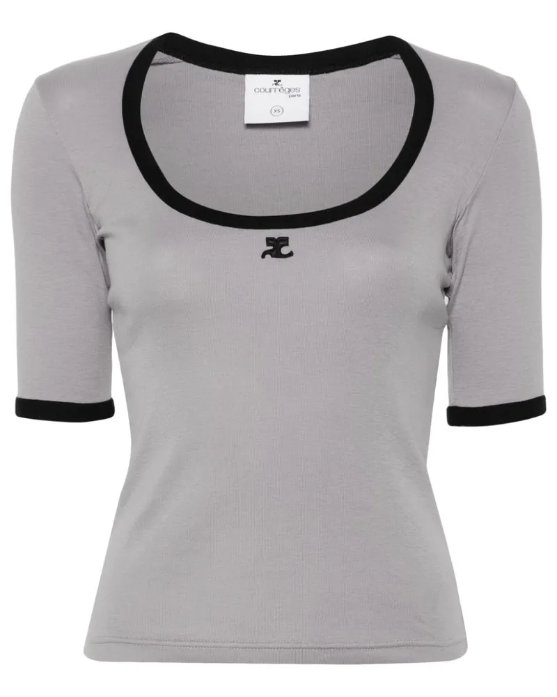 Courrèges Holistic Contrast T-Shirt Grau