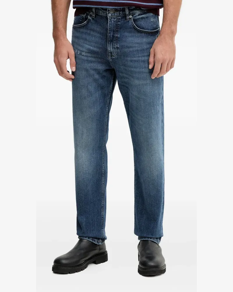 HUGO BOSS logo-patch jeans - Blau Blau