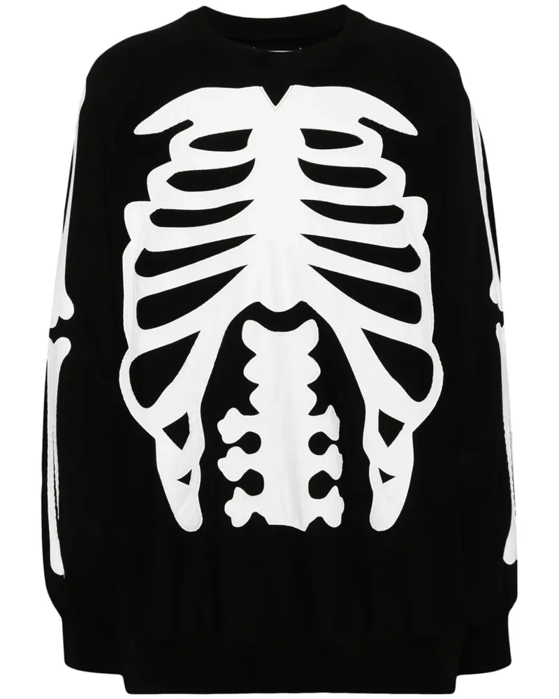 TheSoloIst Sweatshirt mit Skelett-Print - BLACK X WHITE Black