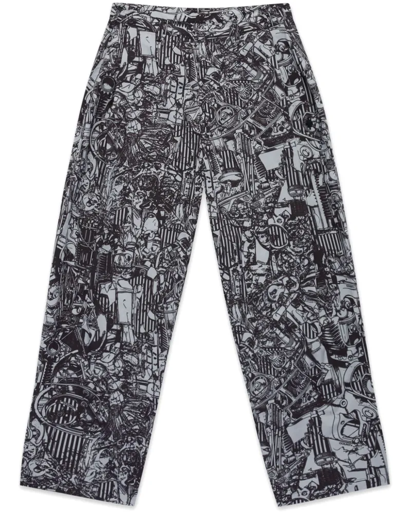 Marcelo Burlon | County of Milan AOP Pyjama-Hose Grau
