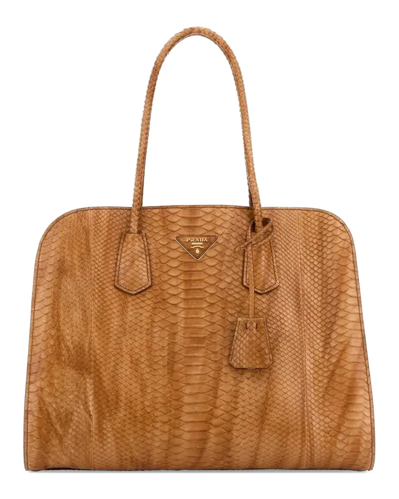 Prada leather tote bag - Orange Orange