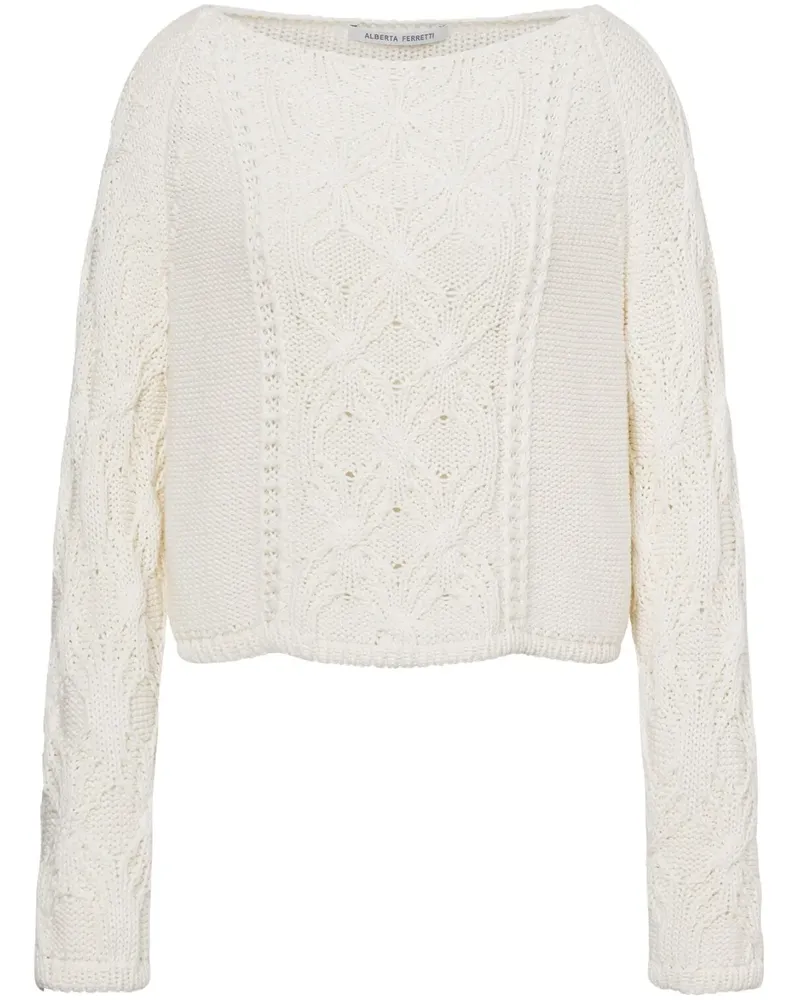 Alberta Ferretti Pullover aus 3D-Strick - Nude Nude