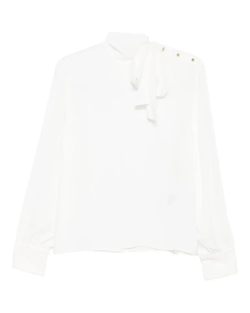 Liu Jo bow-detail button-fastening top - Weiß Weiß