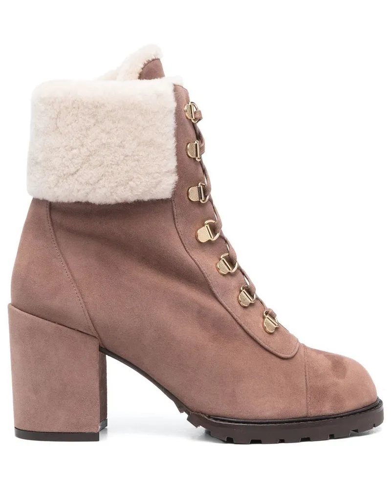 Stuart Weitzman Stiefeletten mit Schnürung 90mm - Braun Braun