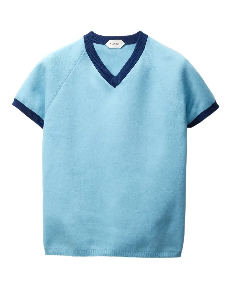 Versace Gestricktes T-Shirt - Blau Blau