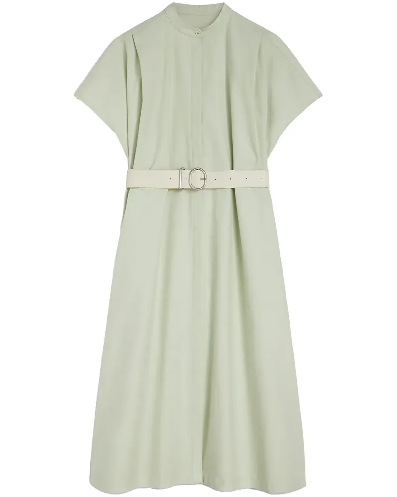 Jil Sander Midikleid mit Gürtel - Grün Grün