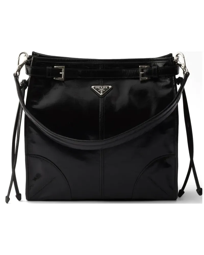 Prada Bonnie leather shoulder bag - Schwarz Schwarz
